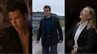 Austin Butler in Elvis, Colin Farrell in The Banshees of Inisherin, and Cate Blanchett in TÁR