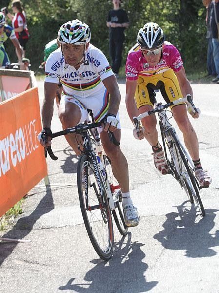 Paolo Bettini followed by Riccardo Ricco'