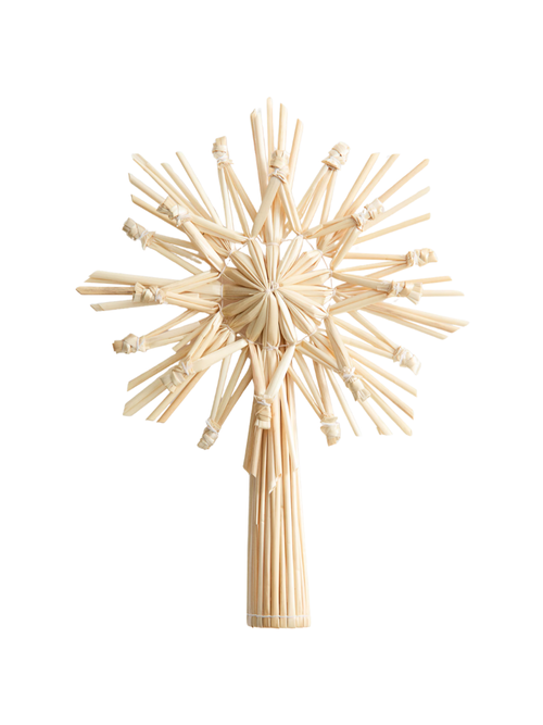 Straw Christmas Tree Topper