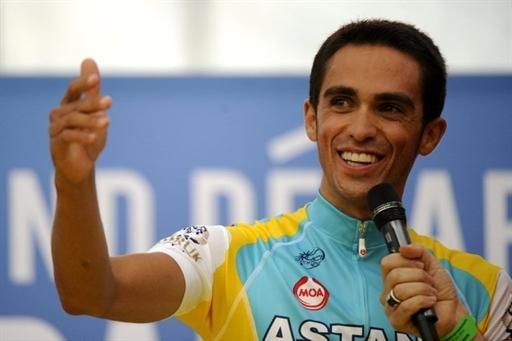 Alberto Contador, the defending champion, seemed relaxed and ready for the Tour to begin.