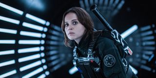 Jyn Erso impersonating an imperial officer