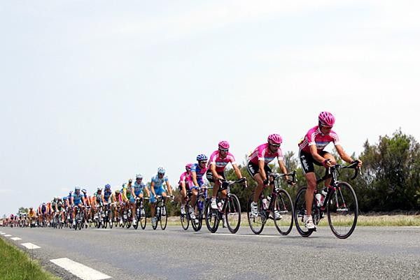 T-Mobile leads as the break goes up the road.