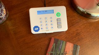 ADT alarm on the table
