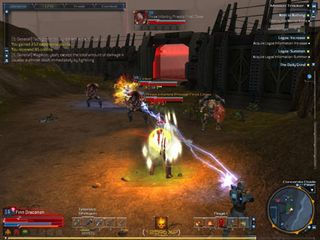 The combat has a faster pace than most MMOs with shorter fights and more enemies. Click here for large version