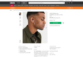 Fake AirPods: ASOS site