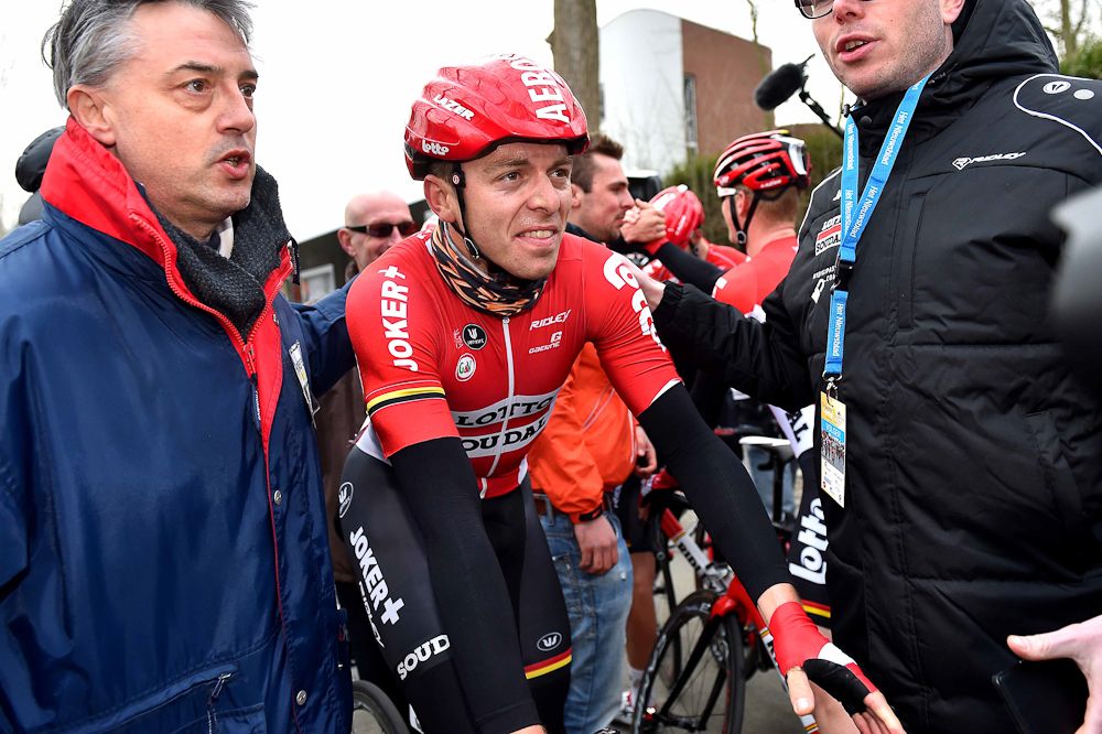 Kris Boeckmans after winning Nokere Koerse.