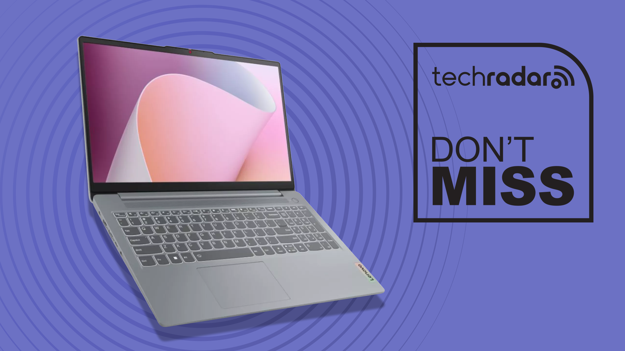Lenovo IdeaPad Slim 3 laptop with 'Don't Miss' text