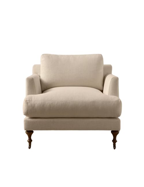 Seneca Chair - Lisburn Sand Linen Blend / Autumn Maple