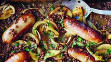 Sausage, lentil and apple bake recipe by Rosie Reynolds