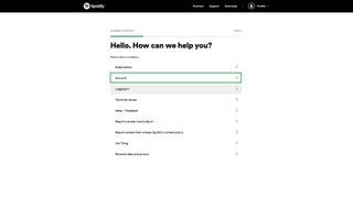 How to delete your Spotify account: Click on "Account"
