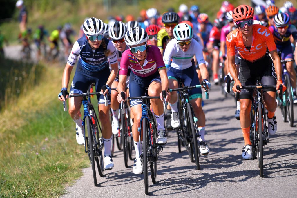ASSISI ITALY SEPTEMBER 13 Elisabeth DeignanArmitstead of The United Kingdom and Team Trek Segafredo during the 31st Giro dItalia Internazionale Femminile 2020 Stage 3 a 1422km stage from Santa Fiora to Assisi 413m GiroRosaIccrea GiroRosa on September 13 2020 in Assisi Italy Photo by Luc ClaessenGetty Images