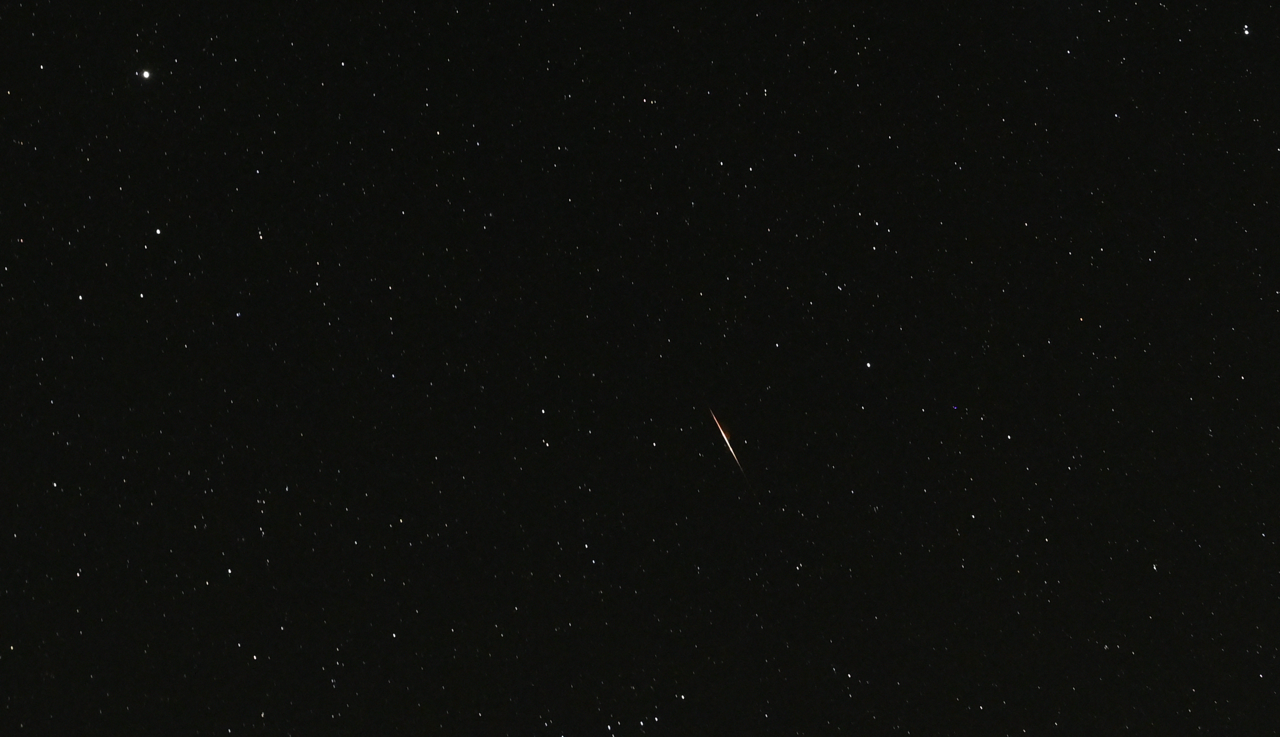 A tau Herculids meteor streaks across the sky in Charlotte, North Carolina on May 31, 2022.