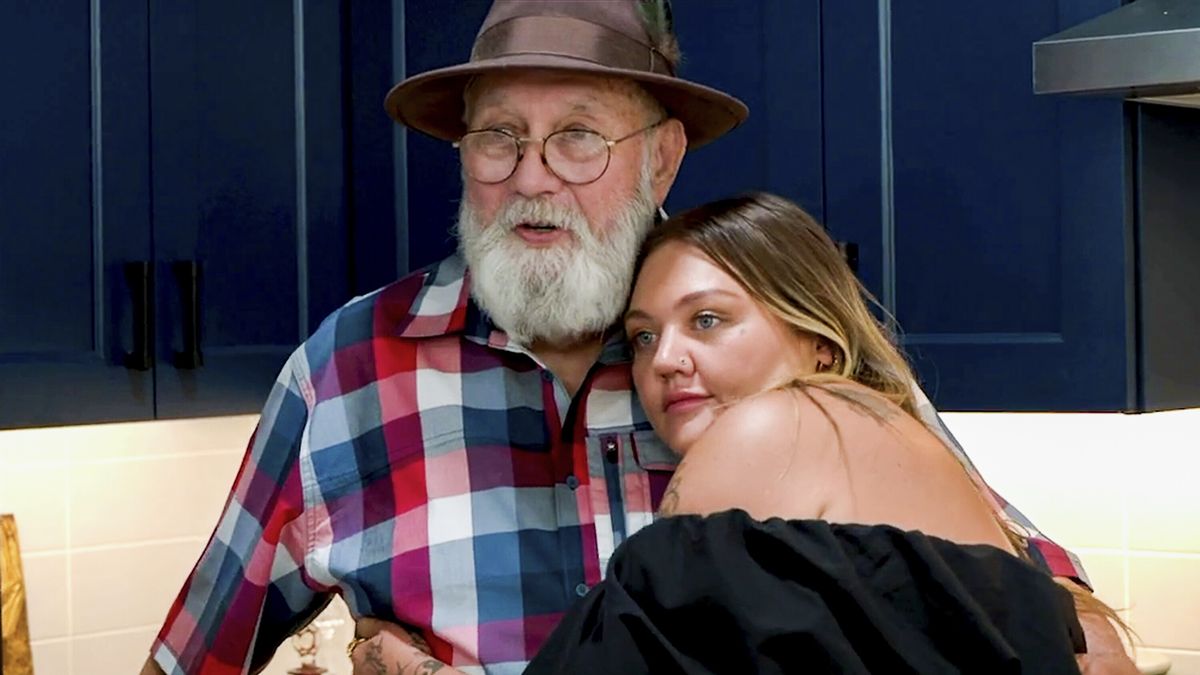 David “Papaw&quot; King and Elle King hugging in Secret Celebrity Renovation season 3