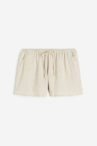 H&m+ Linen-Blend Pull-On Shorts