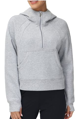 THE GYM PEOPLE Womens' Hoodies Half Zip Long Sleeve Fleece Crop Pullover Sweatshirts