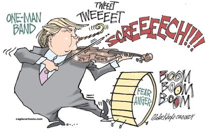 Political Cartoon U.S. Trump Media