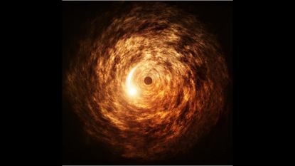 Artist&rsquo;s conception of the mid-IR flare in Sgr A* 