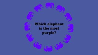 Purple elephant optical illusion
