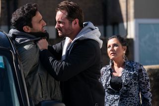 Martin Fowler lashes out at Kush Kazemi in EastEnders