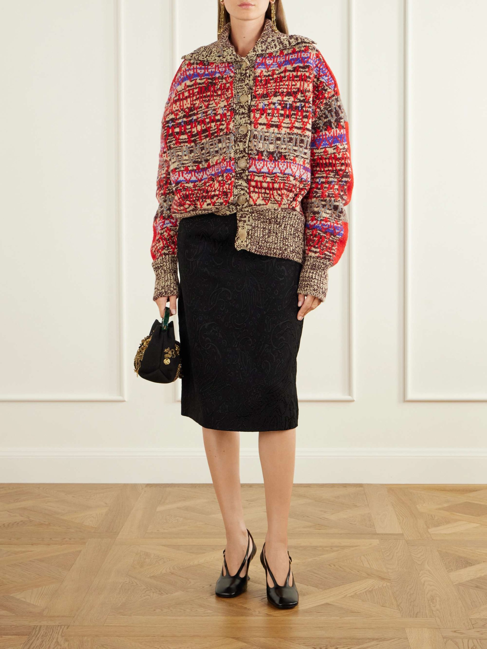Fair Isle Intarsia-Knit Wool and Cashmere-Blend Cardigan