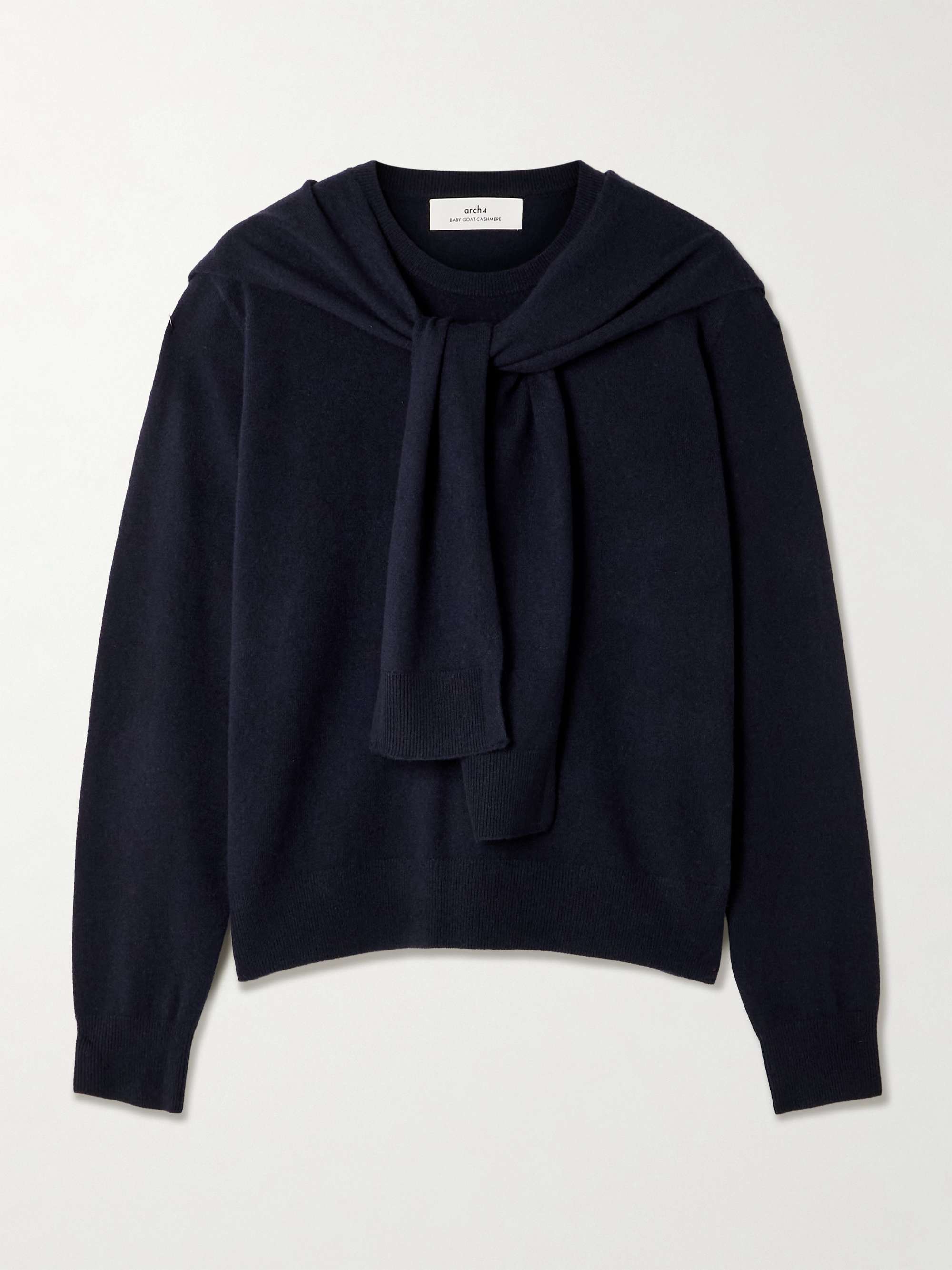 Eldergrove Tie-Detailed Organic Cashmere Sweater