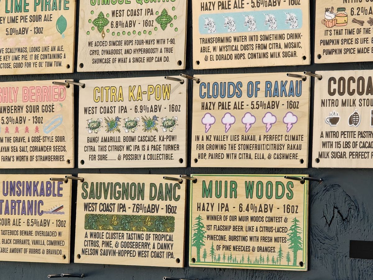 Beer menu at 4x zoom by OnePlus 13R