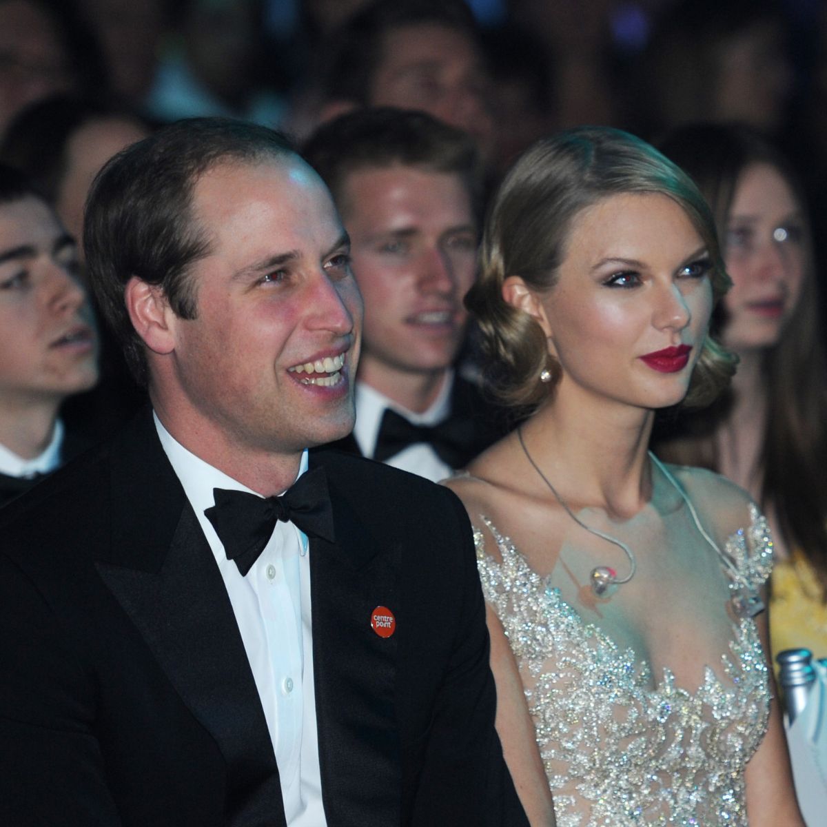 Prince William and Taylor Swift at the Winter Whites Gala in aid of Centrepoint