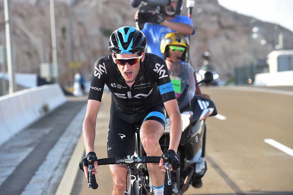 Wouter Poels (Team Sky) on the attack