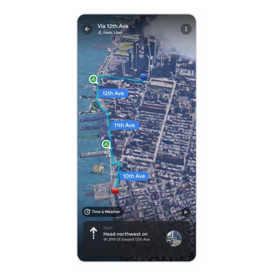 Google Maps Immersive View for Routes