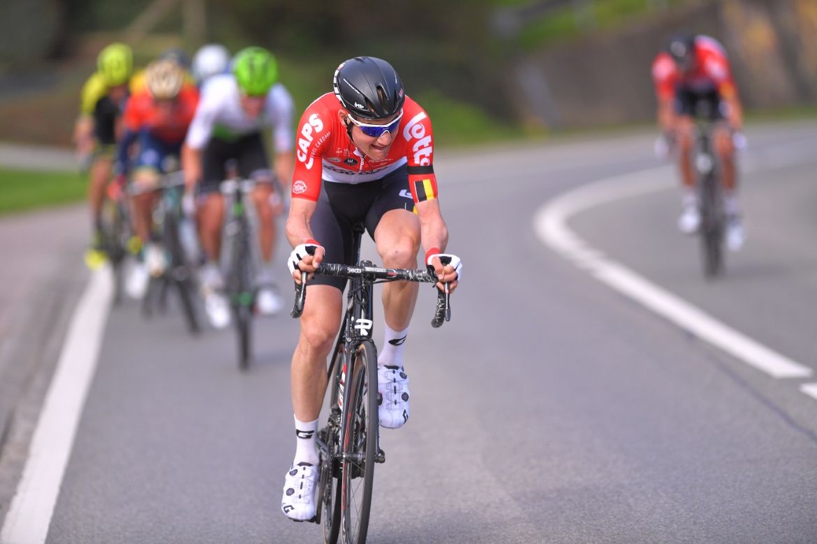 Tim Wellens (Lotto Soudal) makes the winning move in de Brabantse Pijl