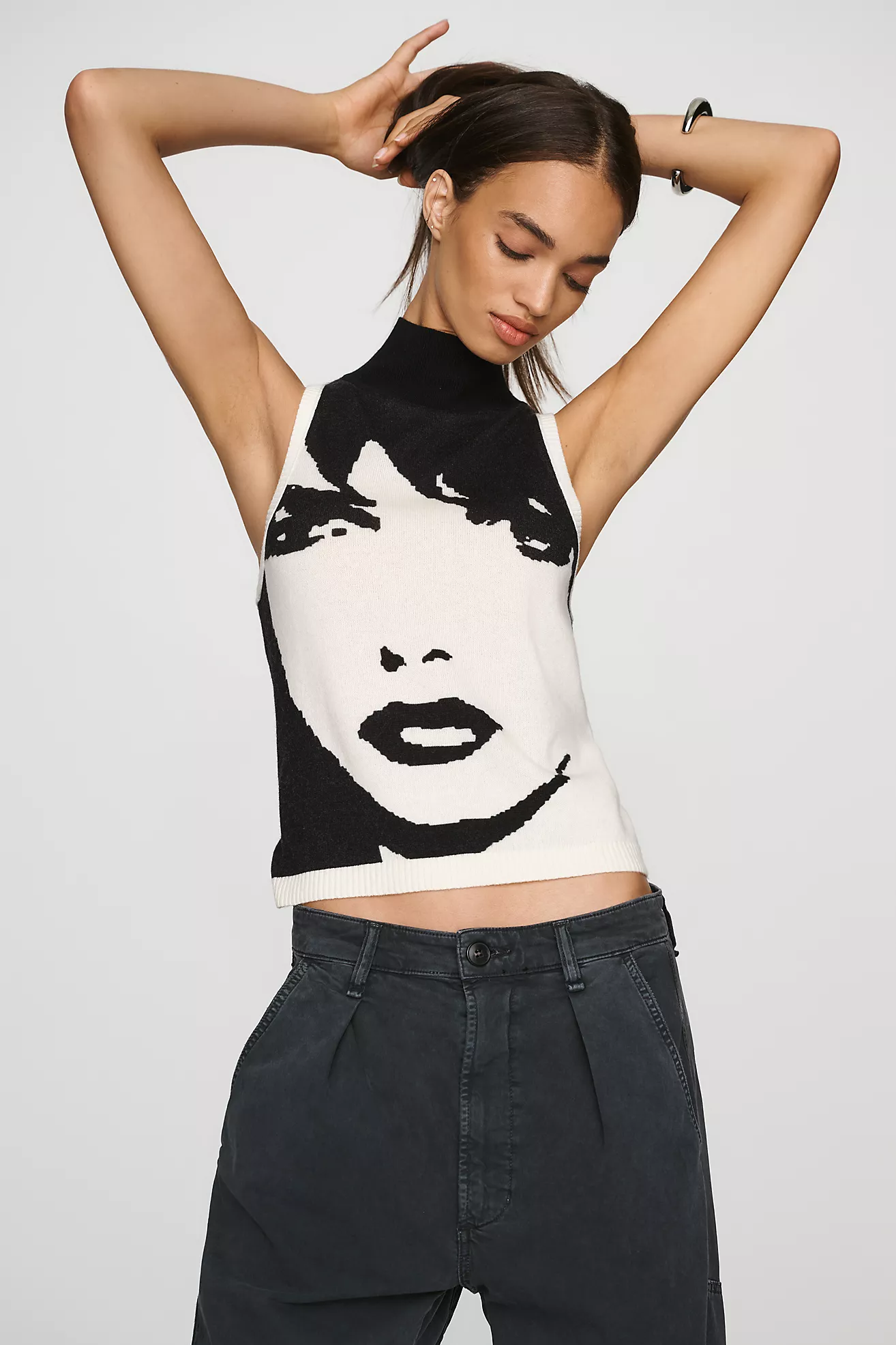 Maeve Mock-Neck Sweater Tank