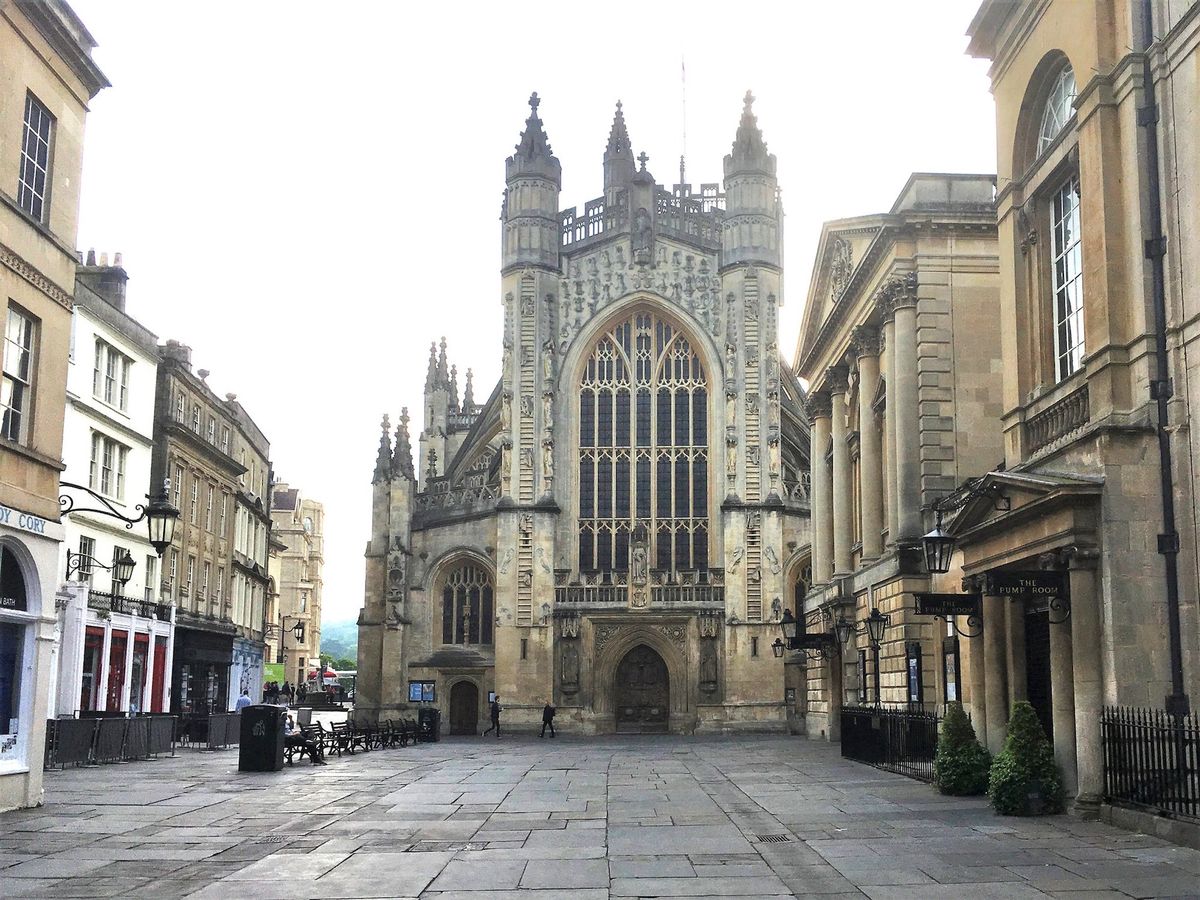 The Abbey at Bath has a spectacular facade. 