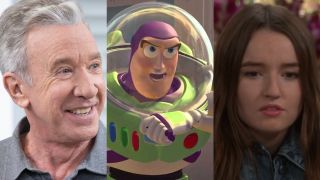 From L to R: Tim Allen as Matt Parker in Shifting Gears, Buzz Lightyear in Toy Story, Kaitlin Dever as Eve Baxter in Last Man Standing.