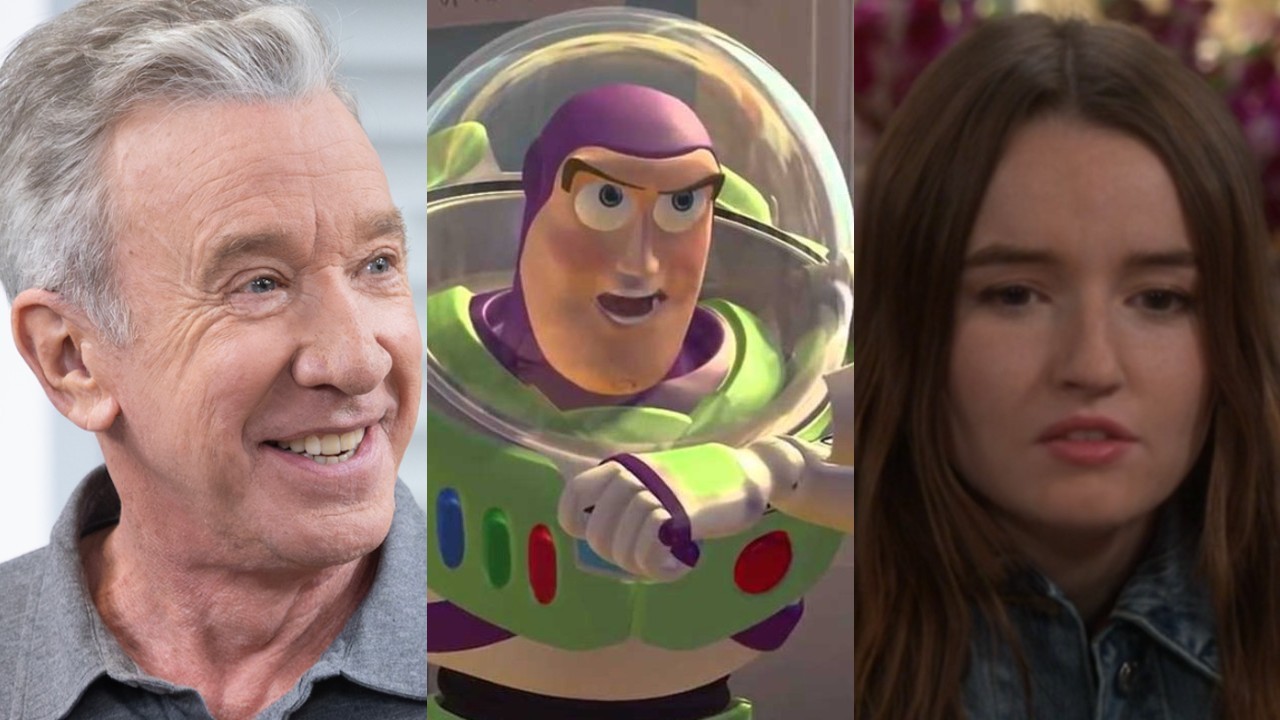 From L to R: Tim Allen as Matt Parker in Shifting Gears, Buzz Lightyear in Toy Story, Kaitlin Dever as Eve Baxter in Last Man Standing.