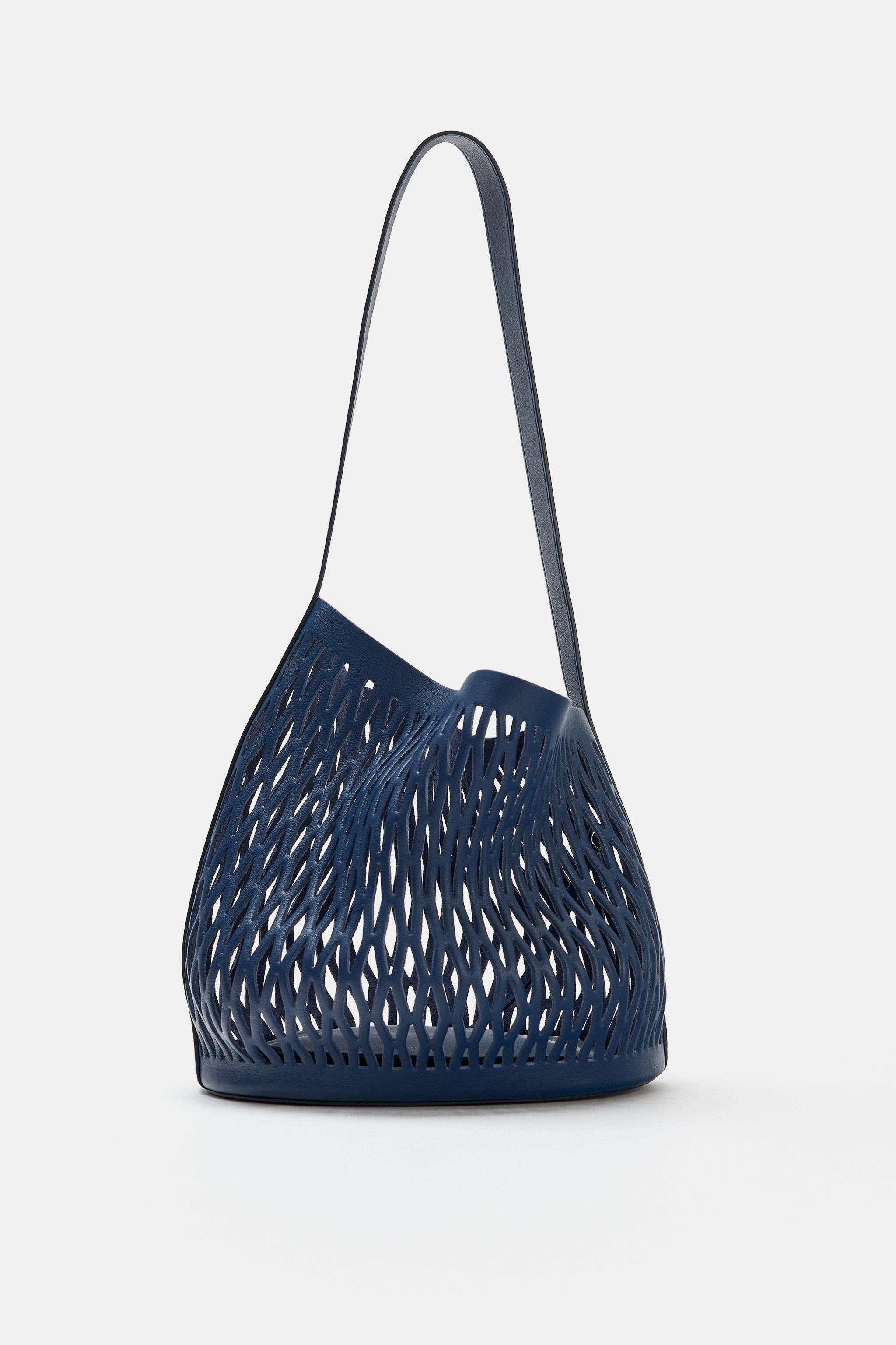 Openwork Leather Shoulder Bag