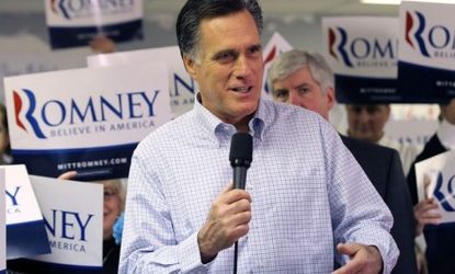 Mitt Romney does some last-minute campaigning in Michigan on Tuesday: A loss in Romney's home state would surely embarrass the longtime GOP frontrunner.