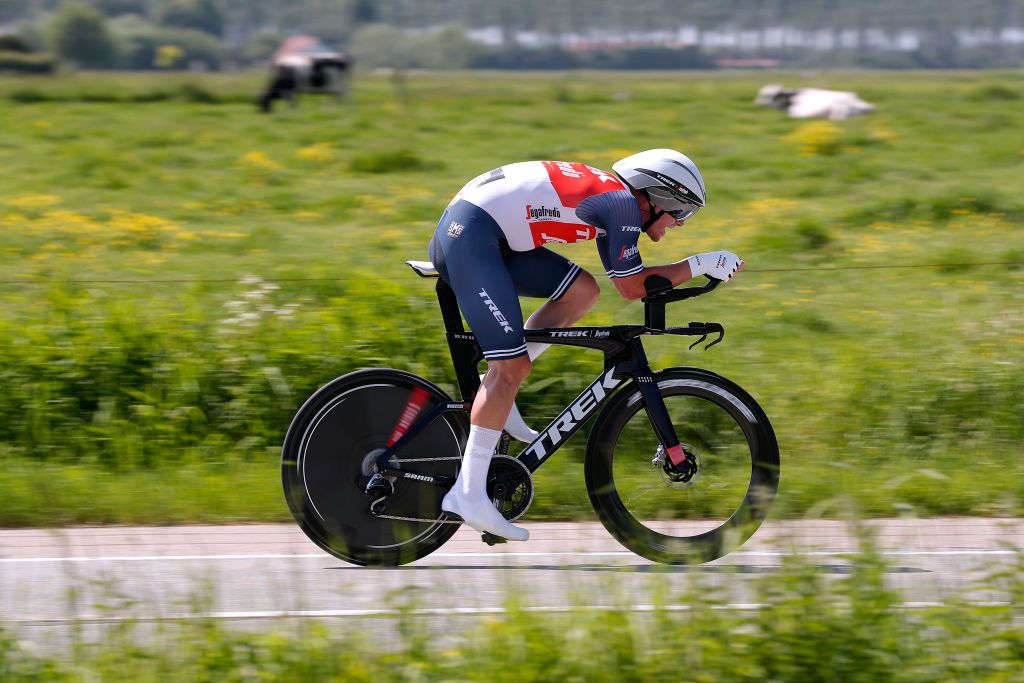 KNOKKEHEIST BELGIUM JUNE 10 Ryan Mullen of Ireland and Team Trek Segafredo during the 90th Baloise Belgium Tour 2021 Stage 2 a 112km Individual Time Trial stage from KnokkeHeist to KnokkeHeist ITT baloisebelgiumtour on June 10 2021 in KnokkeHeist Belgium Photo by Bas CzerwinskiGetty Images