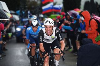 GORIZIA ITALY MAY 23 Oscar Riesebeek of Netherlands and Team AlpecinFenix Albert Torres Barcelo of Spain and Movistar Team Victor Campenaerts of Belgium and Team Qhubeka Assos during the 104th Giro dItalia 2021 Stage 15 a 147km stage from Grado to Gorizia Rain Fans Public UCIworldtour girodiitalia Giro on May 23 2021 in Gorizia Italy Photo by Tim de WaeleGetty Images