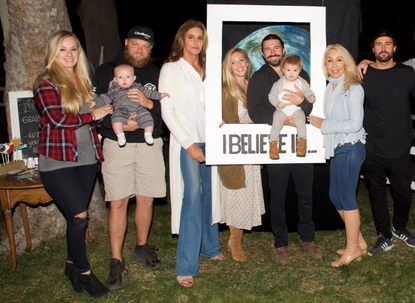 Burt Jenner and Valerie Pitalo with their child in 2016