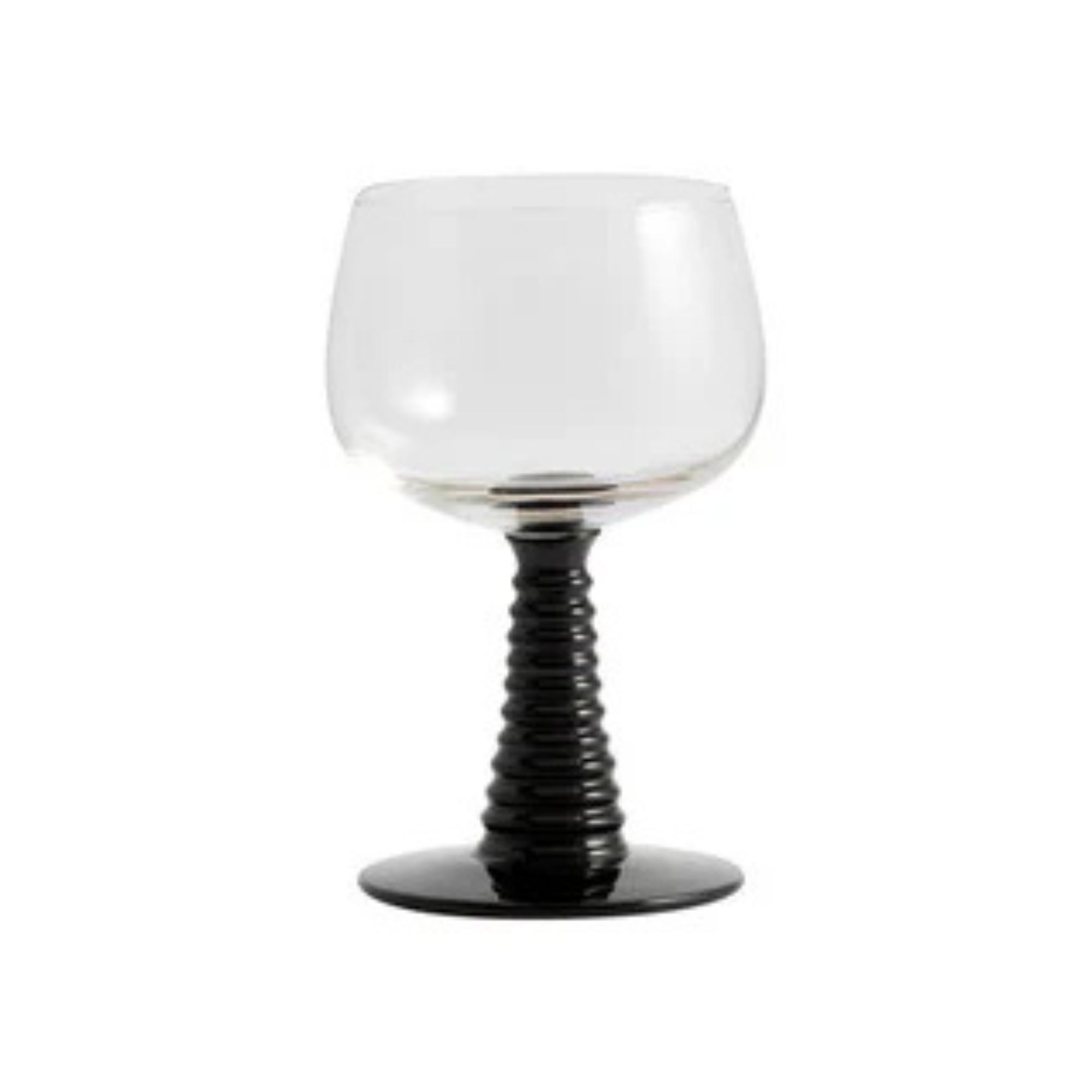 Rockett St George, 70s French Style Wine Glass In Black