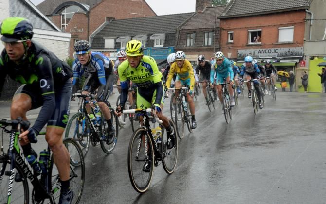 Alberto Contador (Tinkoff Saxo) early on in the stage