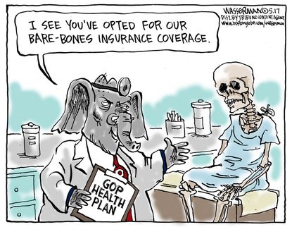 Political cartoon U.S. GOP health care AHCA
