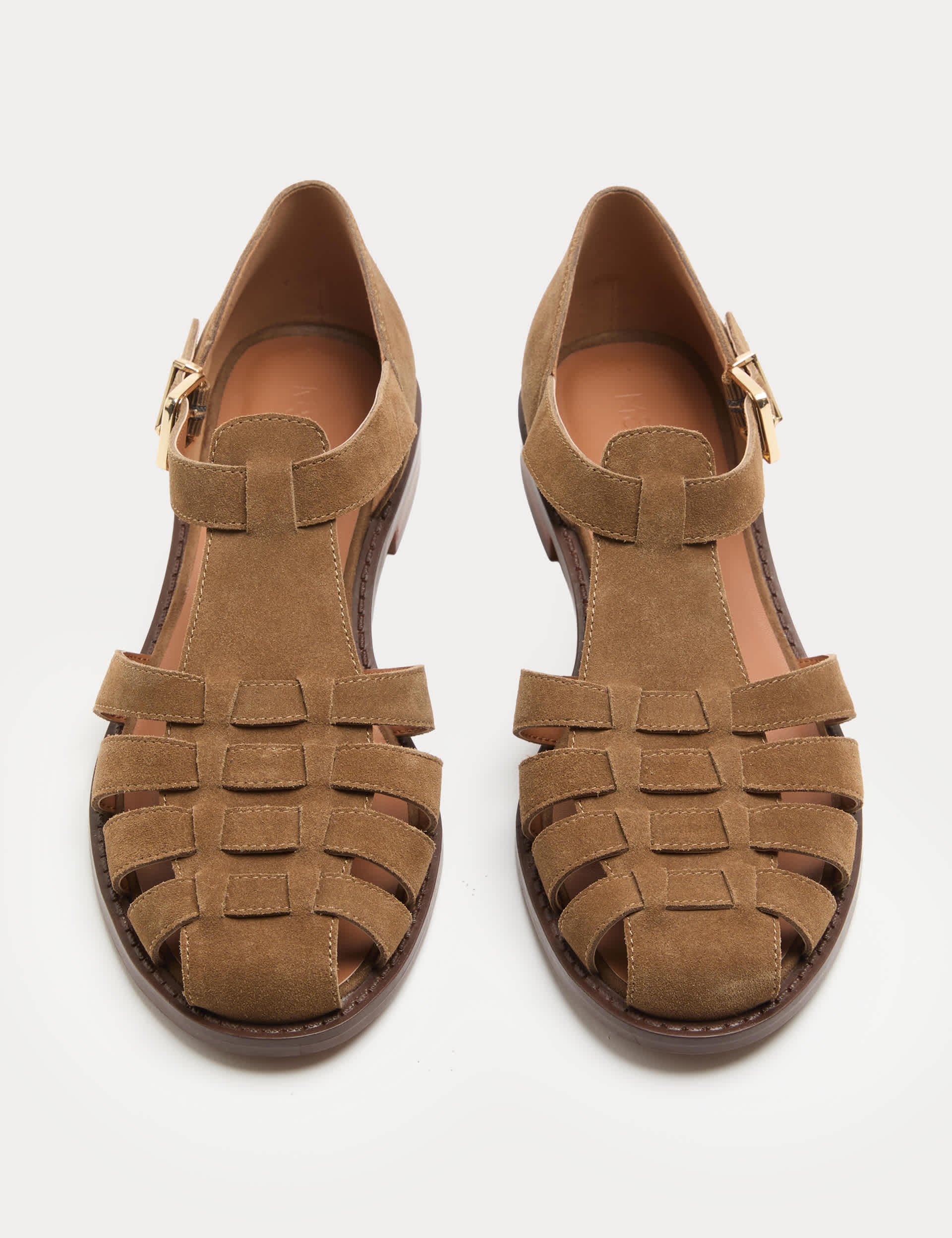 Suede Strappy Fisherman Sandals