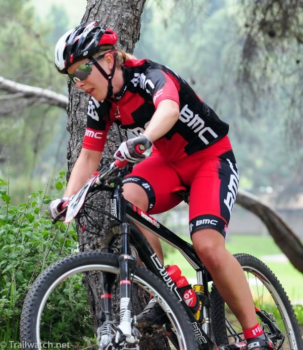 Chloe Forsman (BMC) winding her way uphill