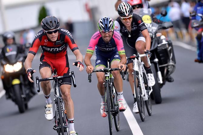 Rohan Dennis (BMC), Elia Favilli (Lampre) and Bob Jungels (Trek)