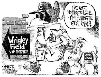 Editorial cartoon U.S. Baseball Chicago Cubs