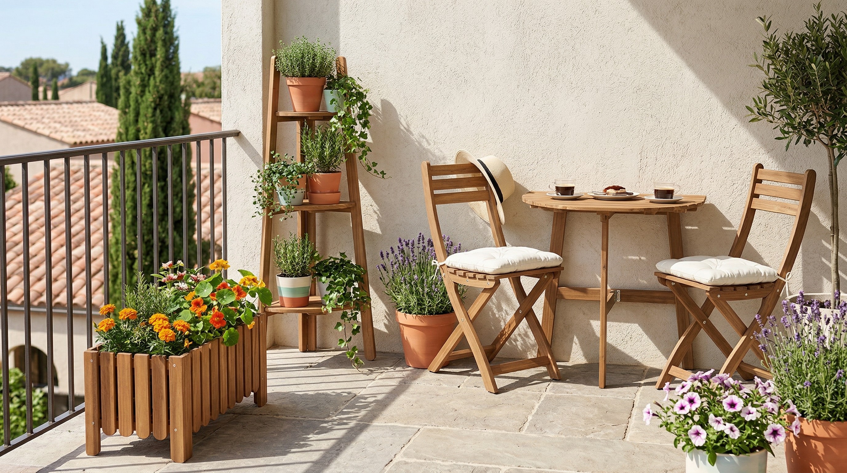 IKEA ASKHOLMEN line on a balcony