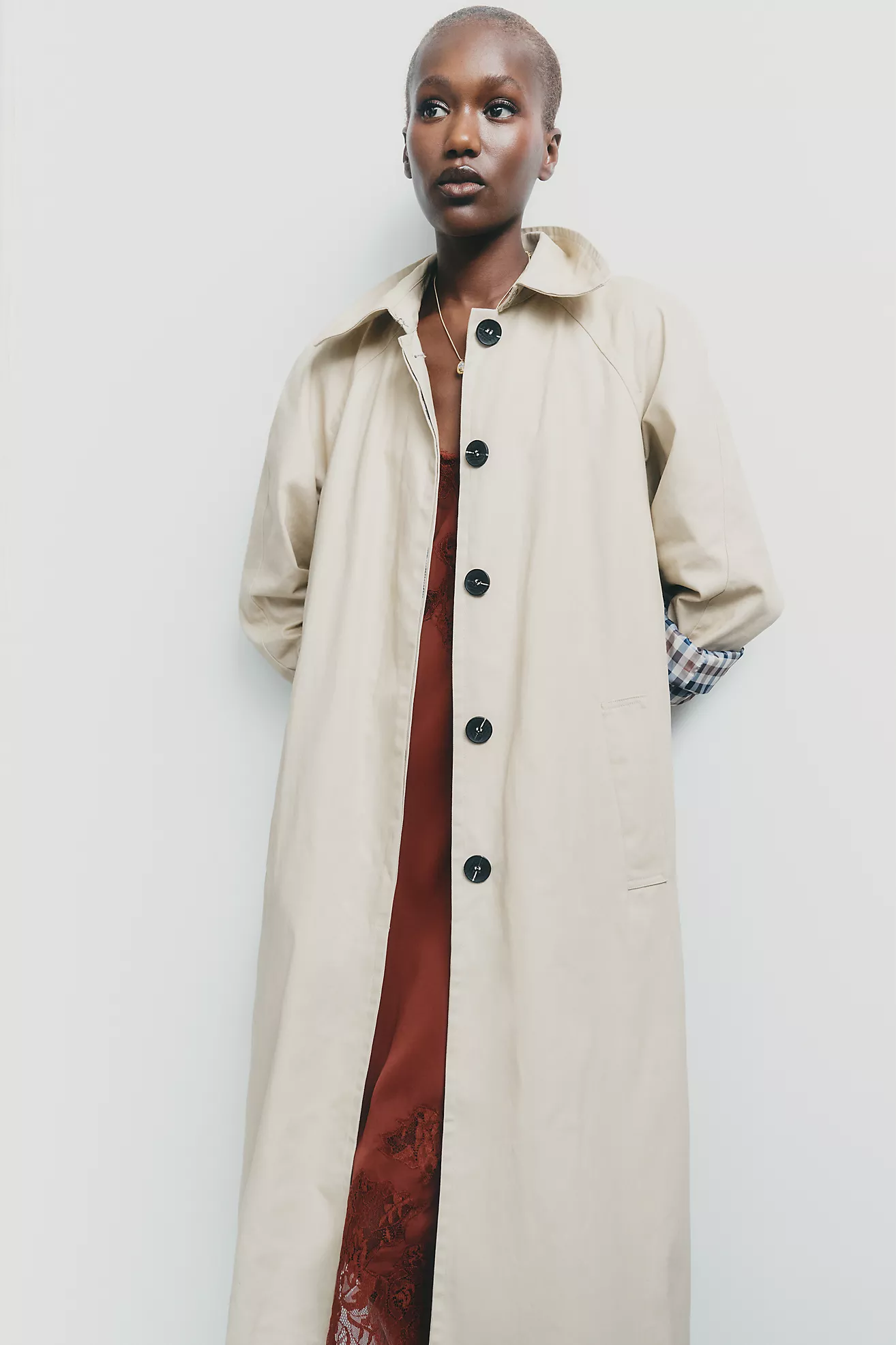 Avec Les Filles Long Trench Coat