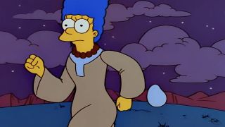 Marge Simpsons staring in the simpsons.