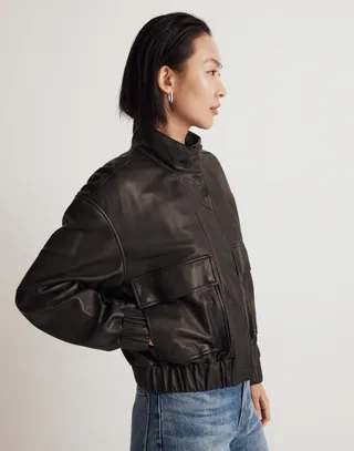 Leather Bomber Jacket